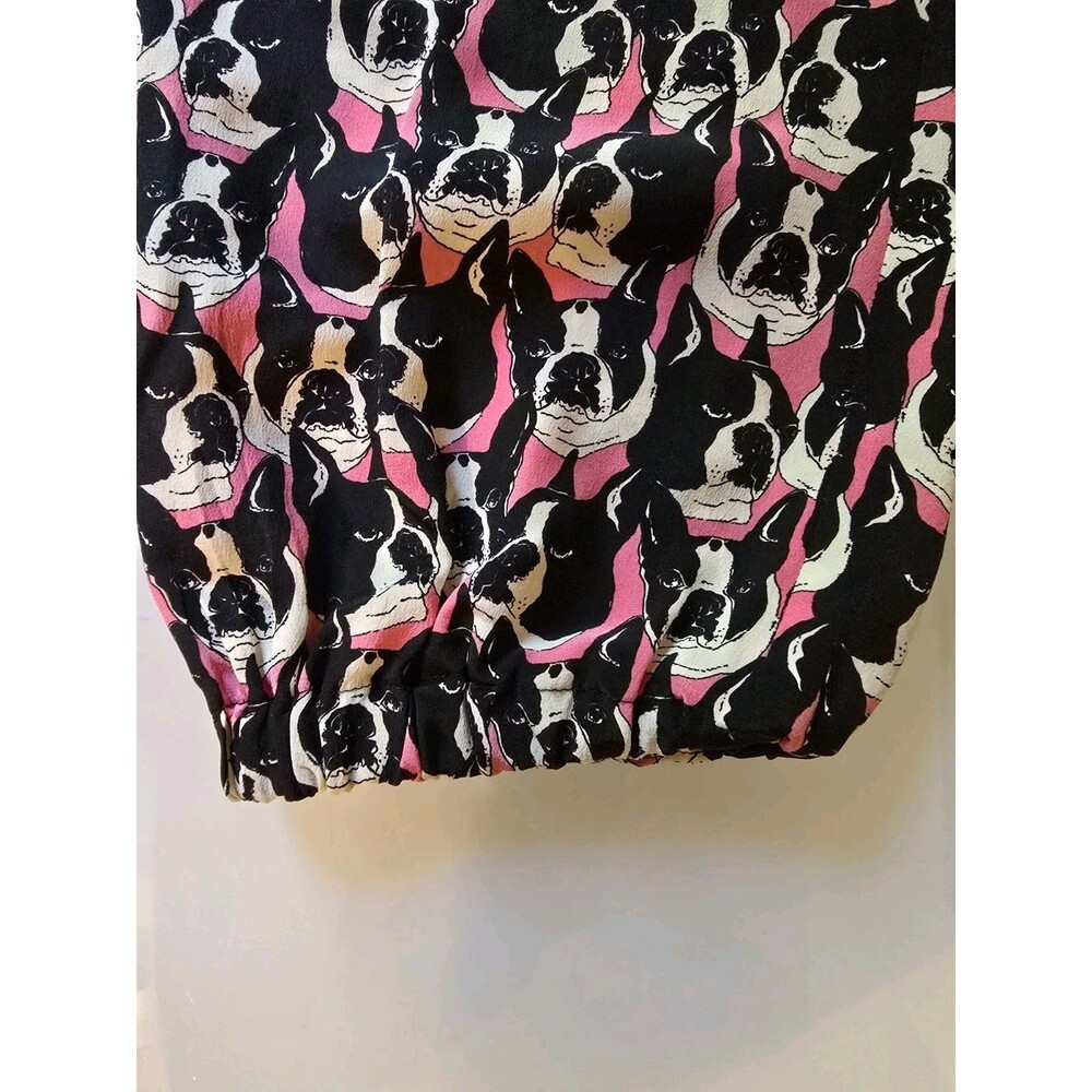 GUCCI Silk French Bulldog Pants Women's size EU 38, US MEDIUM, Pink Multicolor - Picture 16 of 16